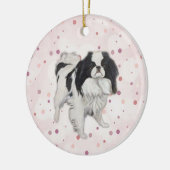 Japanse Chin Original Dog Art Ornament (Links)