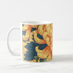 Japanse chrysanten: geel bloemmotief. koffiemok