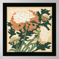 Japanse chrysanten | groen en sinaasappel
