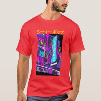 Japanse City Pop 70s 80s Vaporwave Esthetische mei T-shirt
