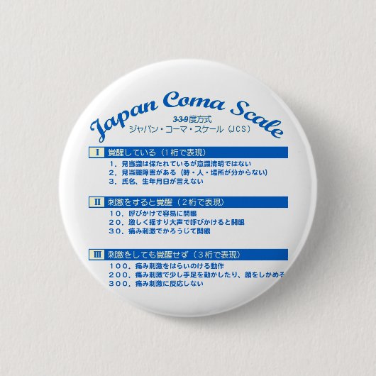 Japanse coma-schaal ronde button 5,7 cm (Voorkant)