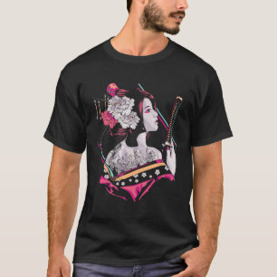 Japanse cultuur Samurai Cherry Blossom Sakura T-shirt