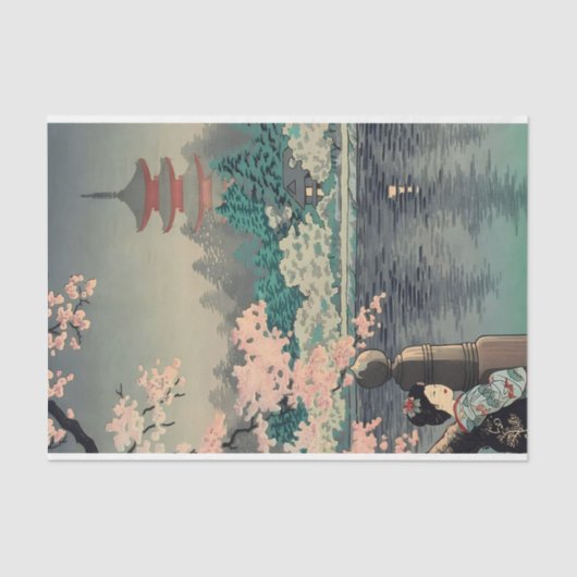 Japanse dame bij Lake Tissuepapier (Voorkant)