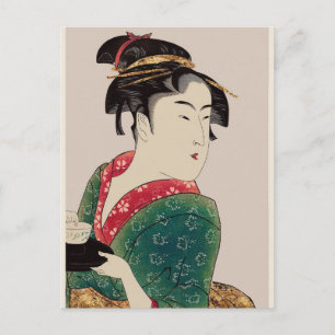 Japanse dame, briefkaart