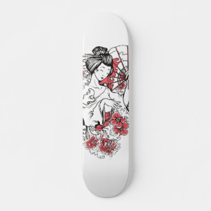 Japanse dame skateboard