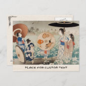  japanse dames met paraplu briefkaart (Voorkant / Achterkant)