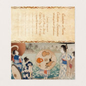  japanse dames met paraplu visitekaartjes (Buitenkant ongevouwen)