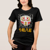 Japanse Daruma Doll Succes Tri-Blend Shirt (Voorkant)