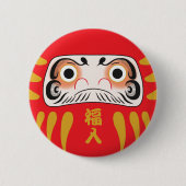 Japanse Daruma (met ogen) Button Pin (Voorkant)