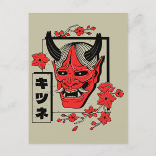 Japanse demon briefkaart