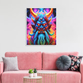 Japanse Demon Canvas Print (Insitu (Woonkamer))