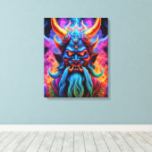 Japanse Demon Canvas Print (Insitu (Houten vloer))