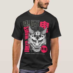 Japanse Demon Hanya Oni Masker Japanse Pride Tokyo T-shirt