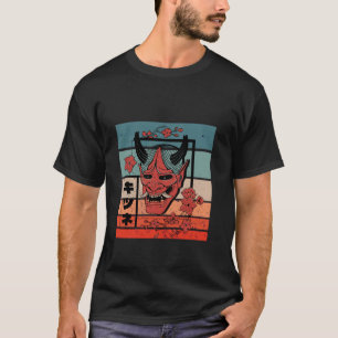 Japanse Demon Oni Mask Japanse folklore mythologie T-shirt