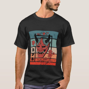 Japanse Demon Oni Mask Japanse folklore mythologie T-shirt