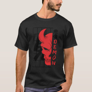 Japanse Demon Oni Maskers Kunst Gezicht Schedel Du T-shirt