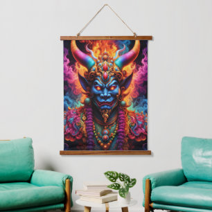 Japanse Demon Wandtapijt Hangend Wandkleed