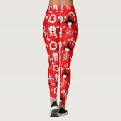 Japanse dollen - Kokeshi en Maneki Neko Cats Leggings (Achterkant)