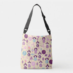 Japanse dollen - patroon Kokeshi Crossbody Tas