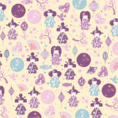 Japanse dollen - patroon Kokeshi Sticker (Voorkant)