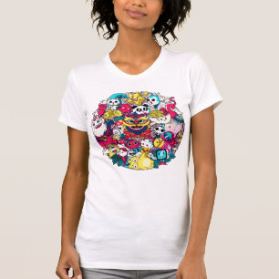 Japanse Doodle Kunst T-shirt
