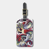 Japanse draak bagagelabel (Voorkant verticaal)