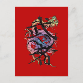 Japanse draak briefkaart