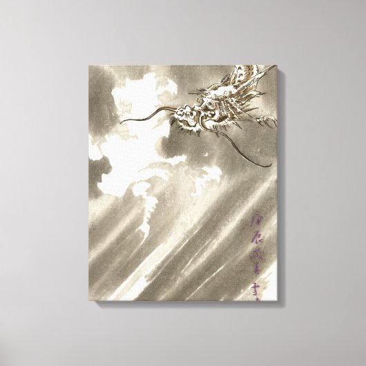 Japanse draak Canvas Afdruk (Voorkant)