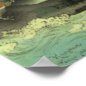 Japanse draak en de berg Fuji Poster (Hoek)