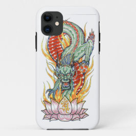Japanse Draak en Lotus Bloem iPhone 11 Hoesje