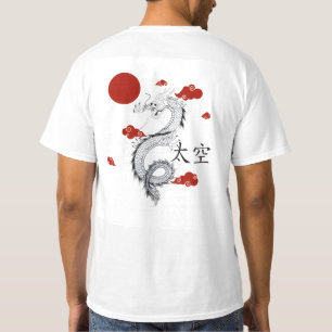 Japanse Draak Esthetische Grafische T-shirt