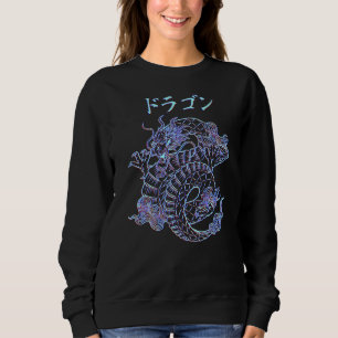 Japanse draak esthetische kleding draak kanji tat trui