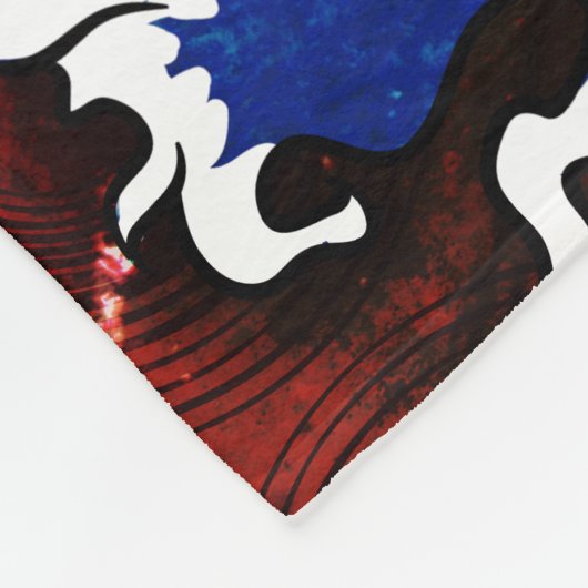 Japanse draak fleece deken (Hoek)