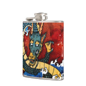 Japanse draak - geluk heupfles (Links)