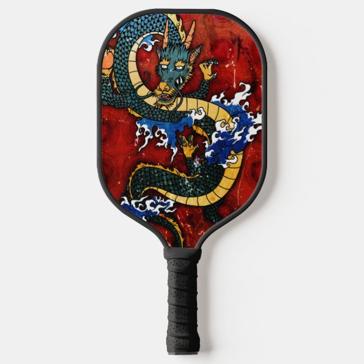 Japanse draak - geluk pickleball paddle (Voorkant)