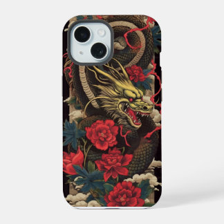 Japanse Draak Hoortelefoonhoes iPhone 15 Hoesje