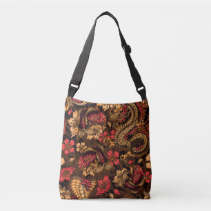 Japanse draak koi patroon. crossbody tas