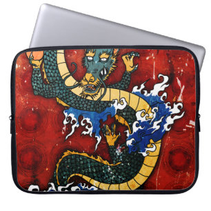 Japanse draak laptop sleeve