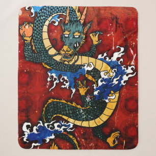 Japanse Draak Sherpa Deken