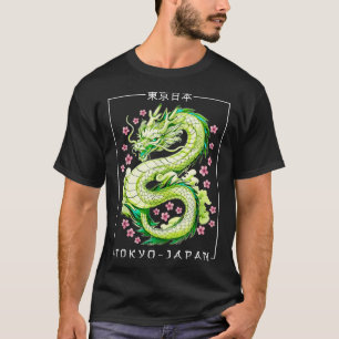 Japanse draak Tokio Japan jaren 80 Aziatische myth T-shirt