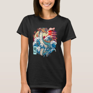 Japanse Dragon Great Wave Kanagawa Japan T-shirt