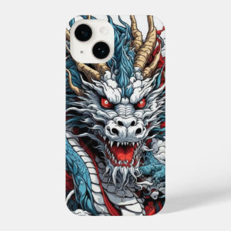 Japanse dragon iPhone 14 Slim Fit Hoesje, Glanzend iPhone 14 Hoesje