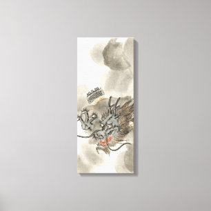  Japanse Dragon Warrior Canvas Afdruk