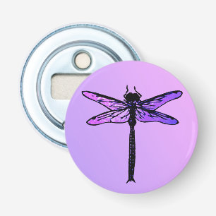 Japanse dragonfly, amethyst paars Button Flesopener