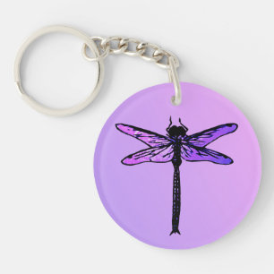  Japanse dragonfly, amethyst paars Sleutelhanger