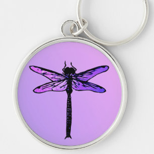  Japanse dragonfly, amethyst paars Sleutelhanger