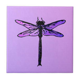  Japanse dragonfly, amethyst paars Tegeltje