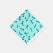 Japanse Dragonfly Pattern, Turquoise en Aqua Servetten (Hoek)
