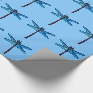 Japanse dragonfly, saffierblauw Cadeaupapier