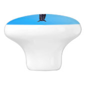 Japanse dragonfly, saffierblauw Keramische Knop (Zijkant)